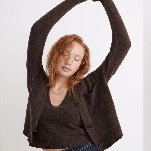 Upton Chocolate Brown Cardigan and Carleton tank set - Picture 2 of 11